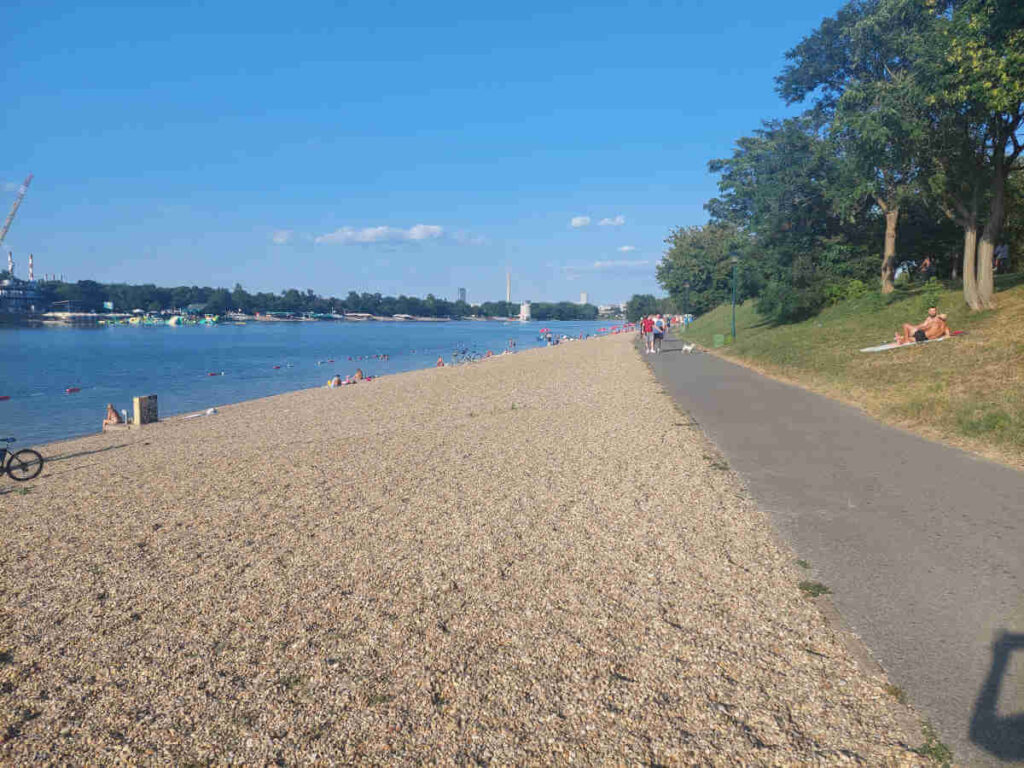 Ada Ciganlija beach in Belgrade