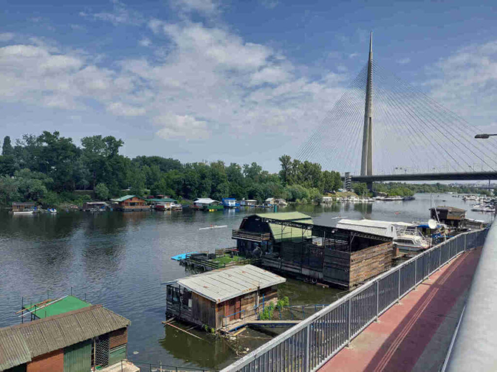 Houses on the Sava River in Belgrade