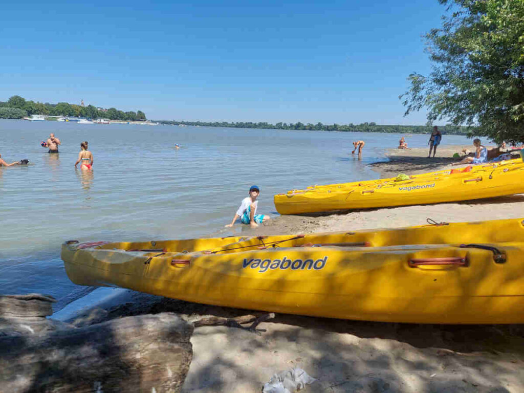 Kayaks at Lido Beach Belgrade