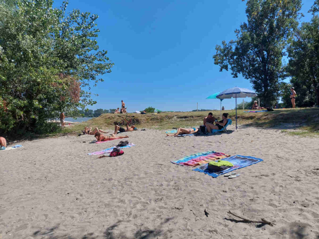 View of the sandy Lido Beach in Belgrade