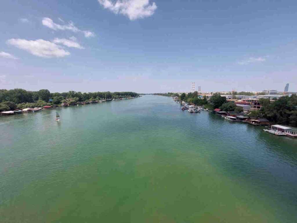 Stunning view of Sava River from Ada Bridge