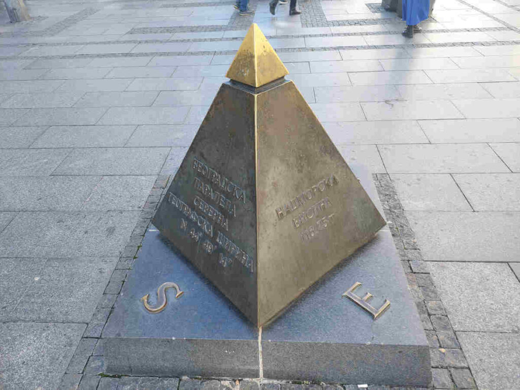 Close of the Belgrade pyramid in the city center