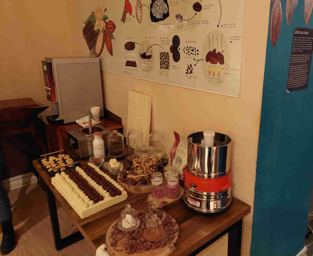 Chocolate tasting area
