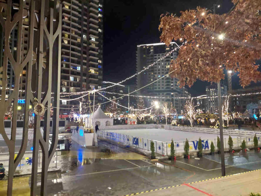 Ice skating rink is one of main attractions in Belgrade's winter festival