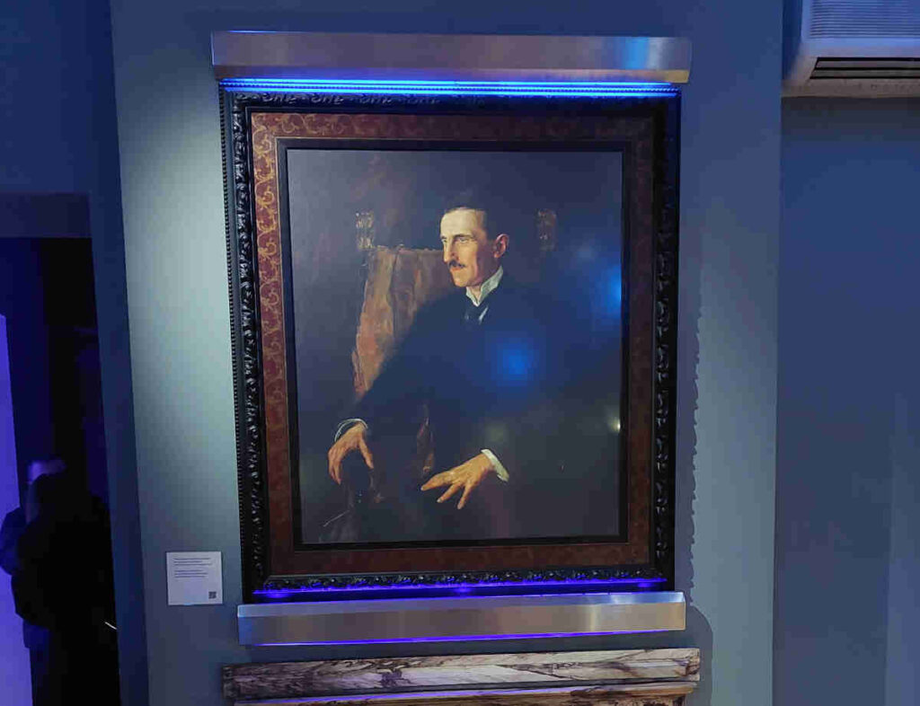 The portrait of Nikola Tesla