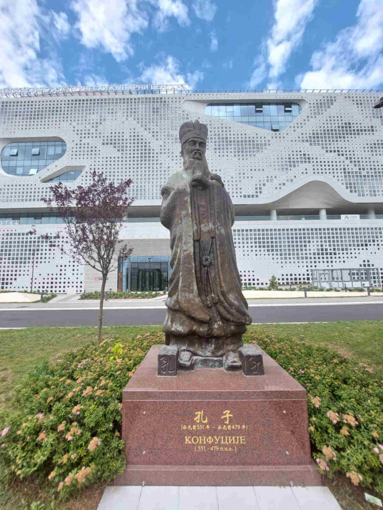 Confucius monument, China Cultural Center Belgrade