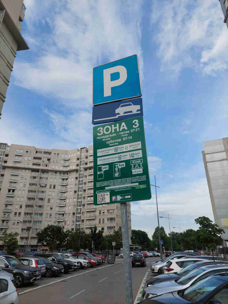 Green zone Belgrade parking