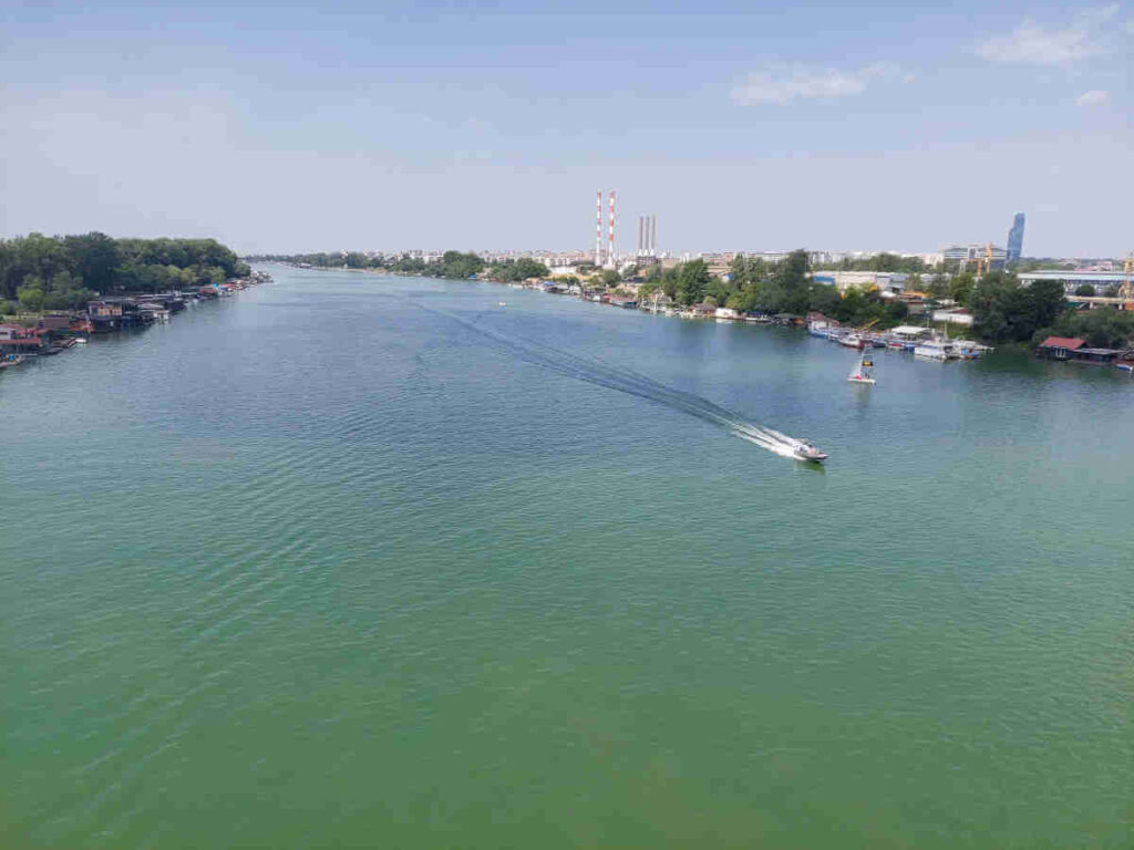 View of the Sava River from Ada Bridge