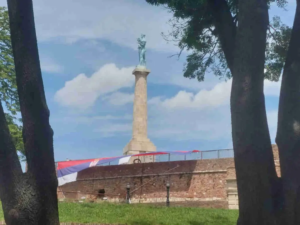 The Victor Monument viewed from Kalemegdan Park