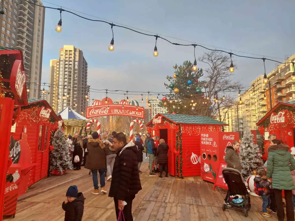 Coca-Cola area at Belgrade Christmas Market 2024