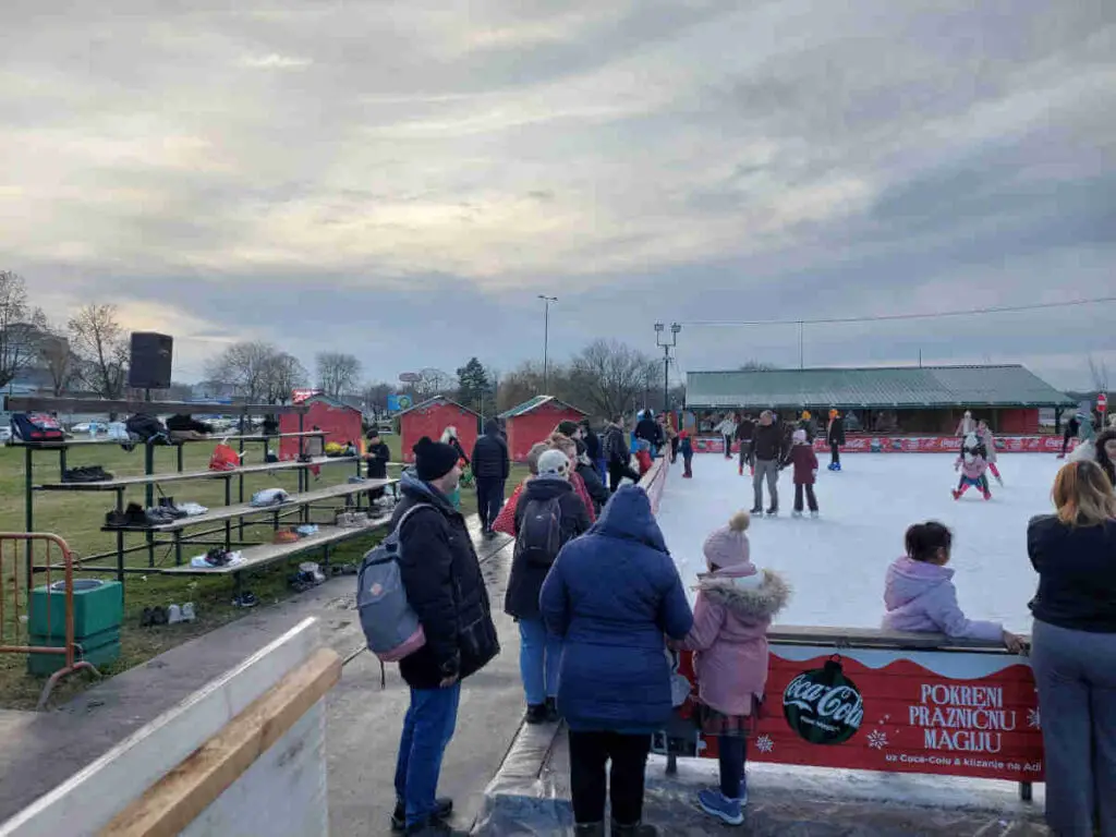 Ice-skating at Ada Ciganlija