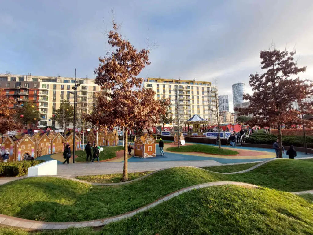 Sava Park at Belgrade Waterfront, the location of Winter Fairytale