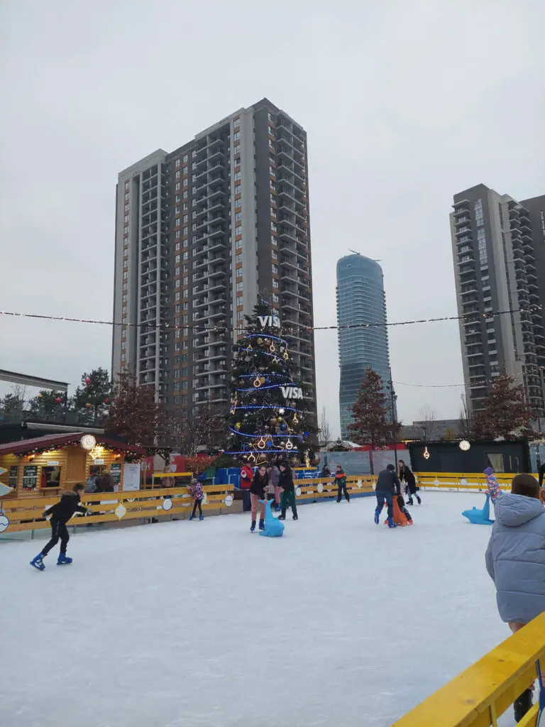 Belgrade Christmas market ice-skating rink