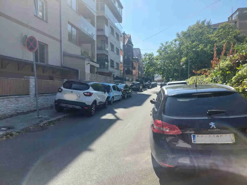 A typical parking situation in Belgrade