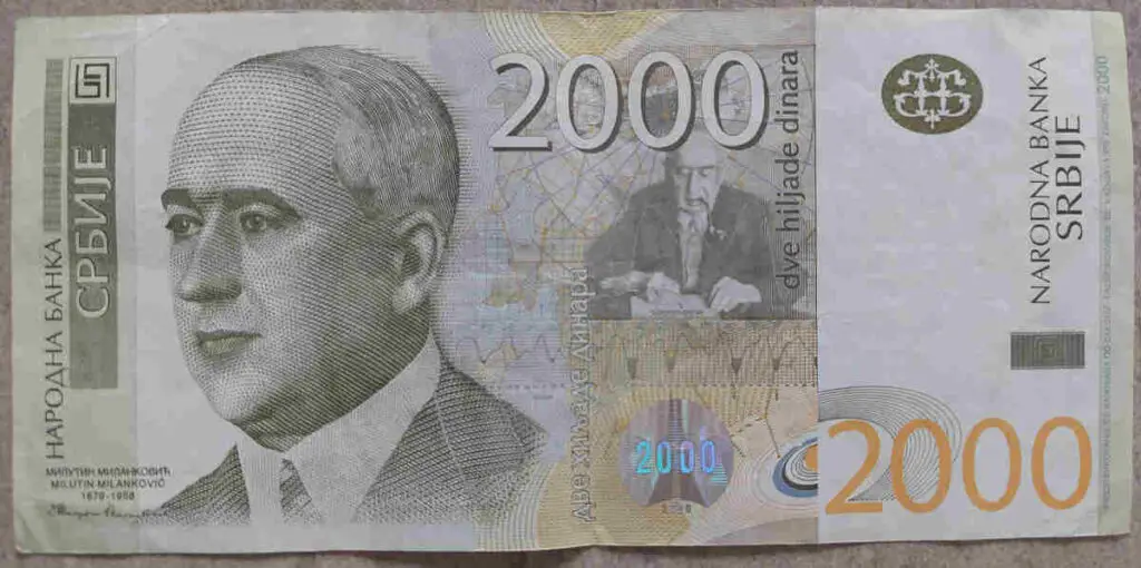 2000 Serbian dinars - front